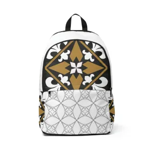 Fleur De Lis Handmade Backpack, Soft and Stable School Backpack. Waterproof Backpack, Adjustable Shoulder Bag Strap